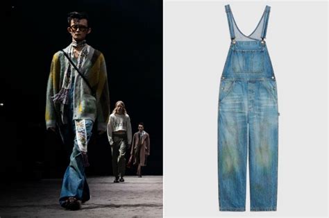 gucci 1400 overalls|Gucci jeans jacket modern.